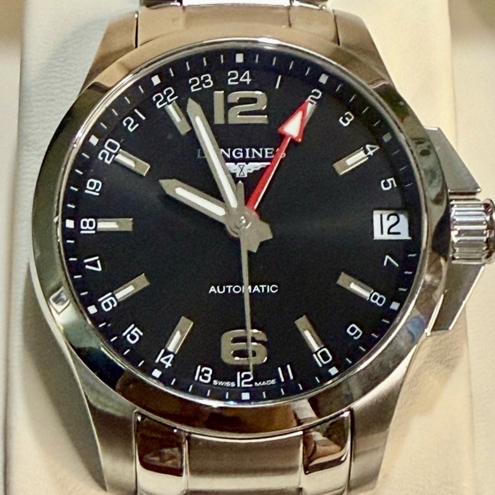 Longines Conquest Date GMT Designer Classic Mens Automatic Watch - Picture 7 of 8